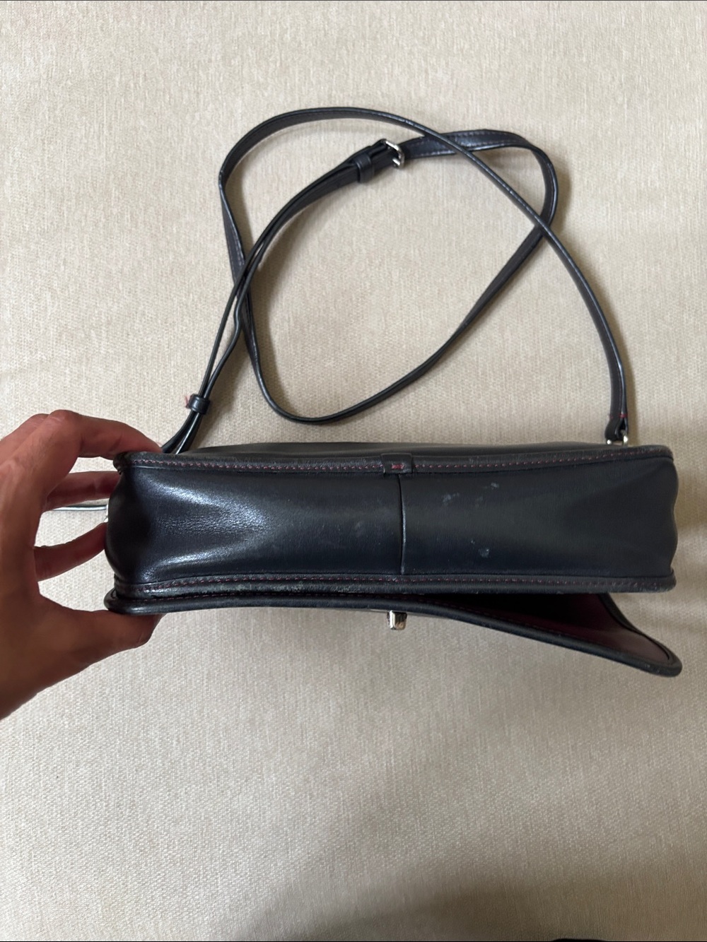 Coach Original Black Leather Turnlock Small Crossbody - Picture 6 of 14